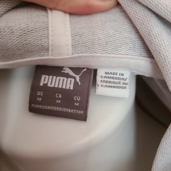 PUMA Gray Hoodie Women's Medium - Picture 4 of 5
